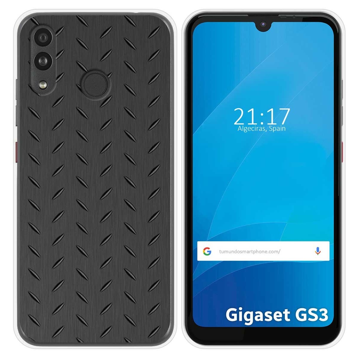 Funda Silicona para Gigaset GS3 diseño Metal Dibujos