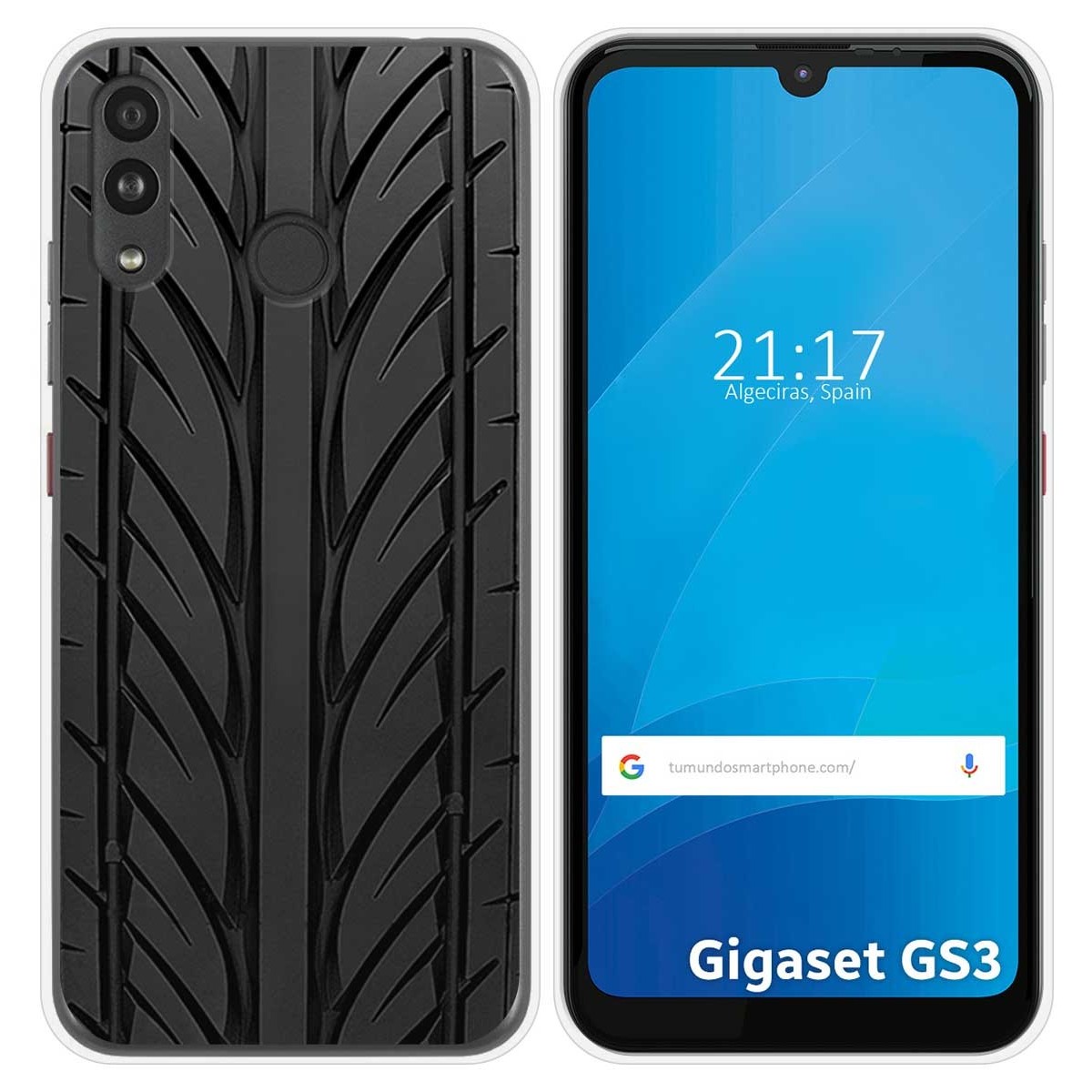 Funda Silicona para Gigaset GS3 diseño Neumatico Dibujos