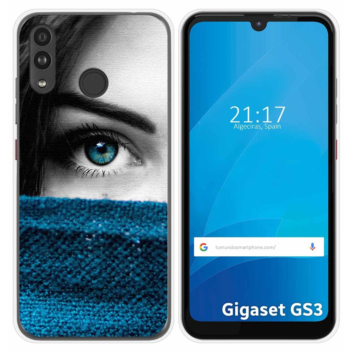 Funda Silicona para Gigaset GS3 diseño Ojo Dibujos