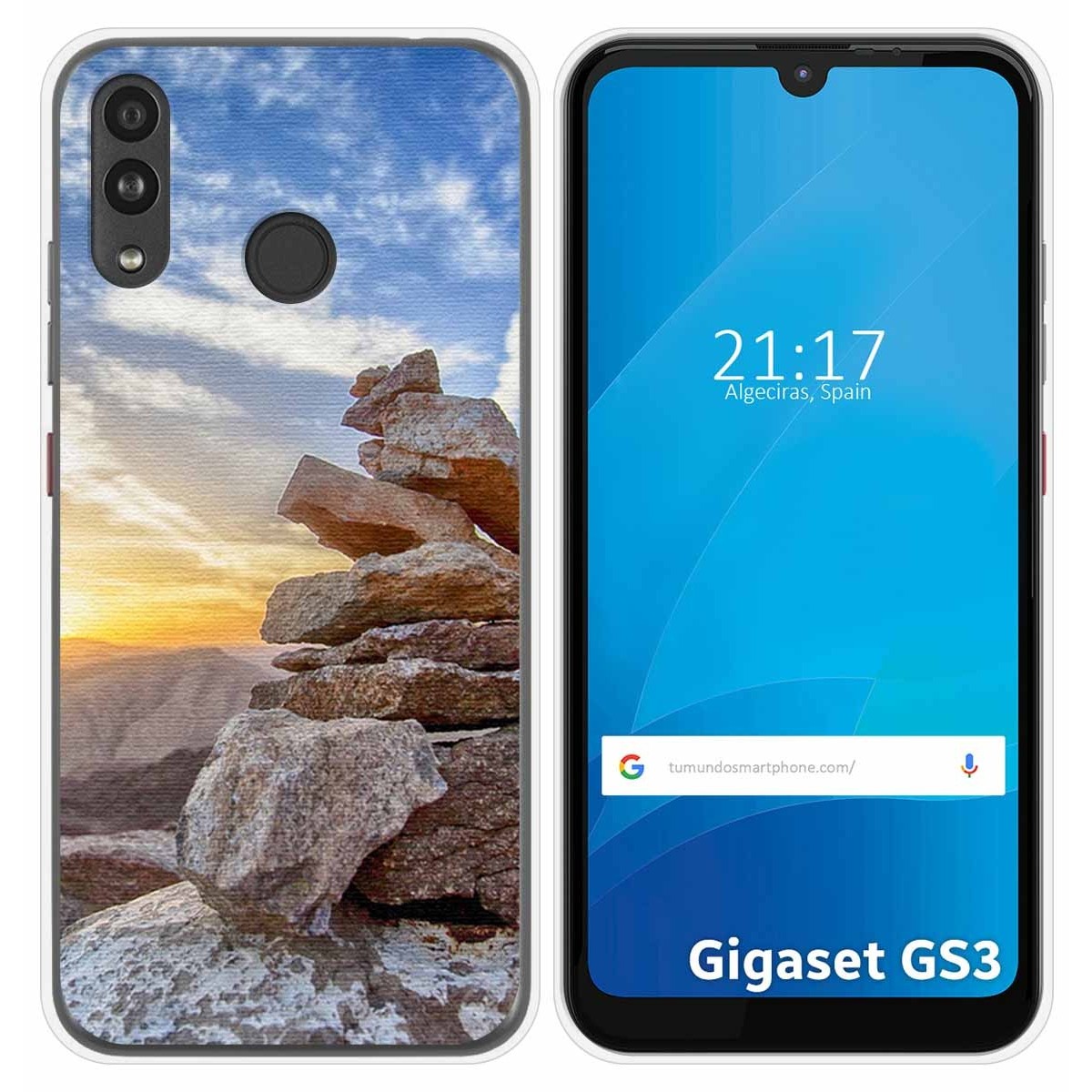 Funda Silicona para Gigaset GS3 diseño Sunset Dibujos