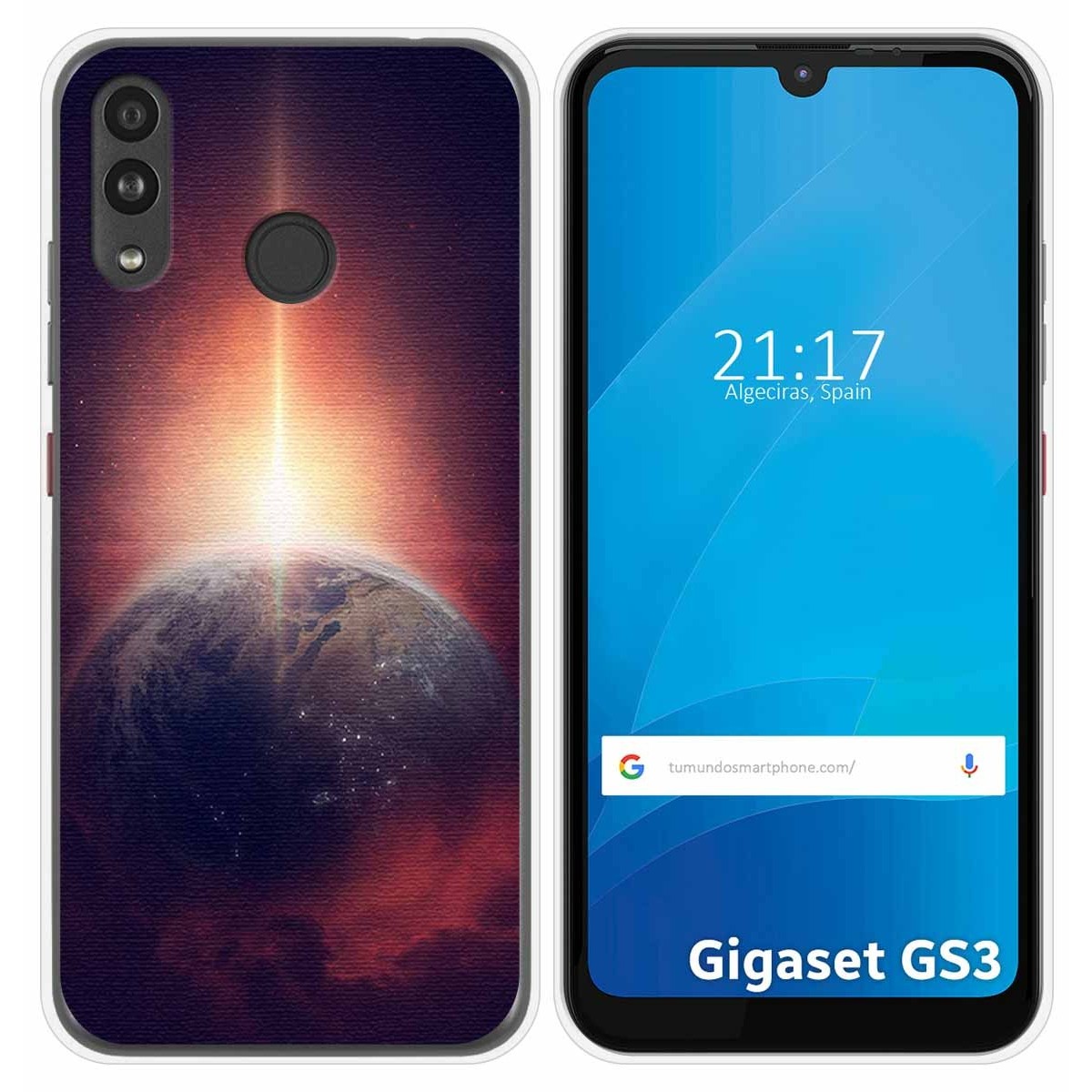 Funda Silicona para Gigaset GS3 diseño Tierra Dibujos