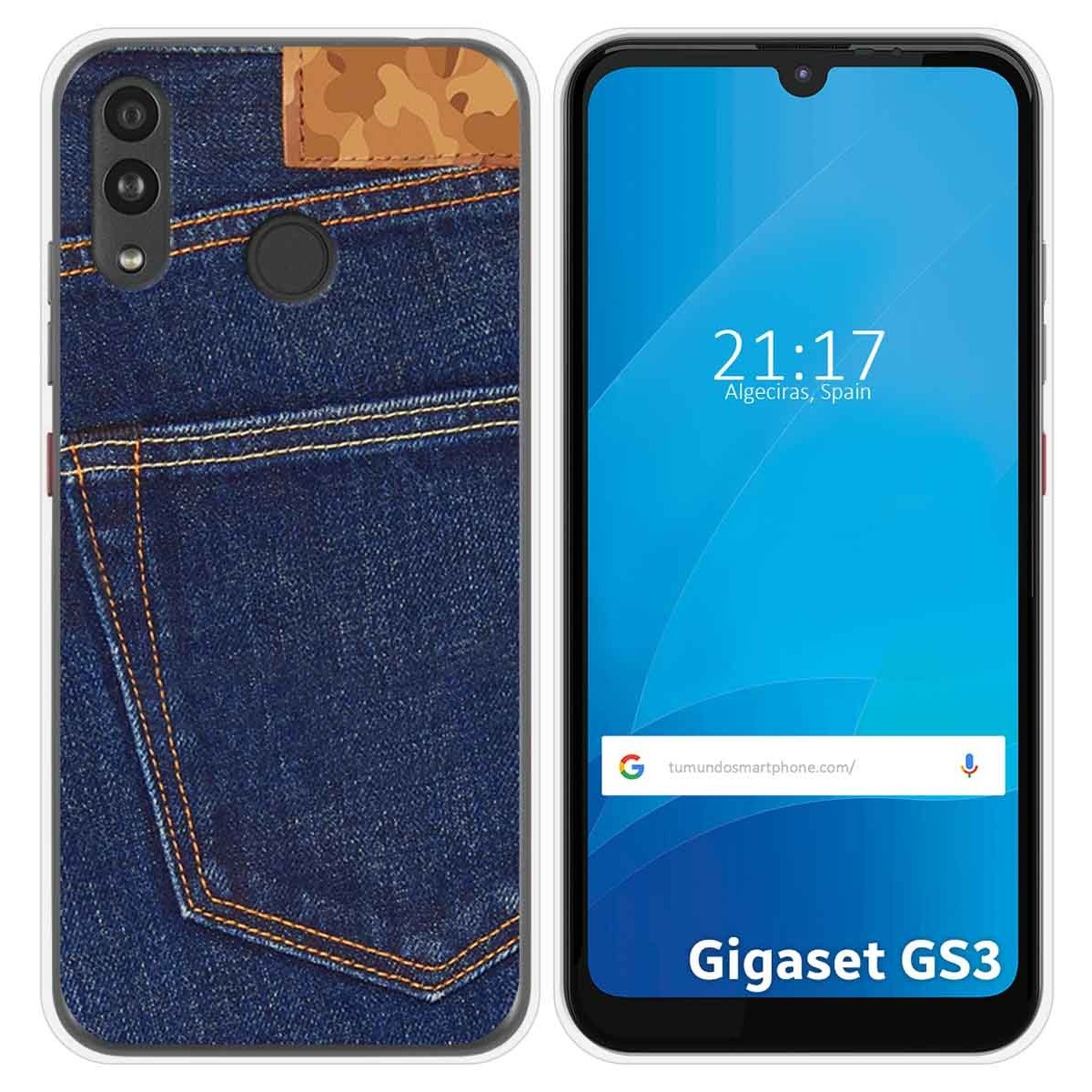 Funda Silicona para Gigaset GS3 diseño Vaquero Dibujos