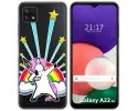 Funda Silicona Transparente para Samsung Galaxy A22 5G diseño Unicornio Dibujos