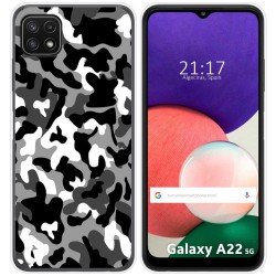 Funda Silicona para Samsung Galaxy A22 5G diseño Snow Camuflaje Dibujos