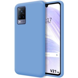 Funda Silicona Líquida Ultra Suave para Vivo V21 5G color Azul