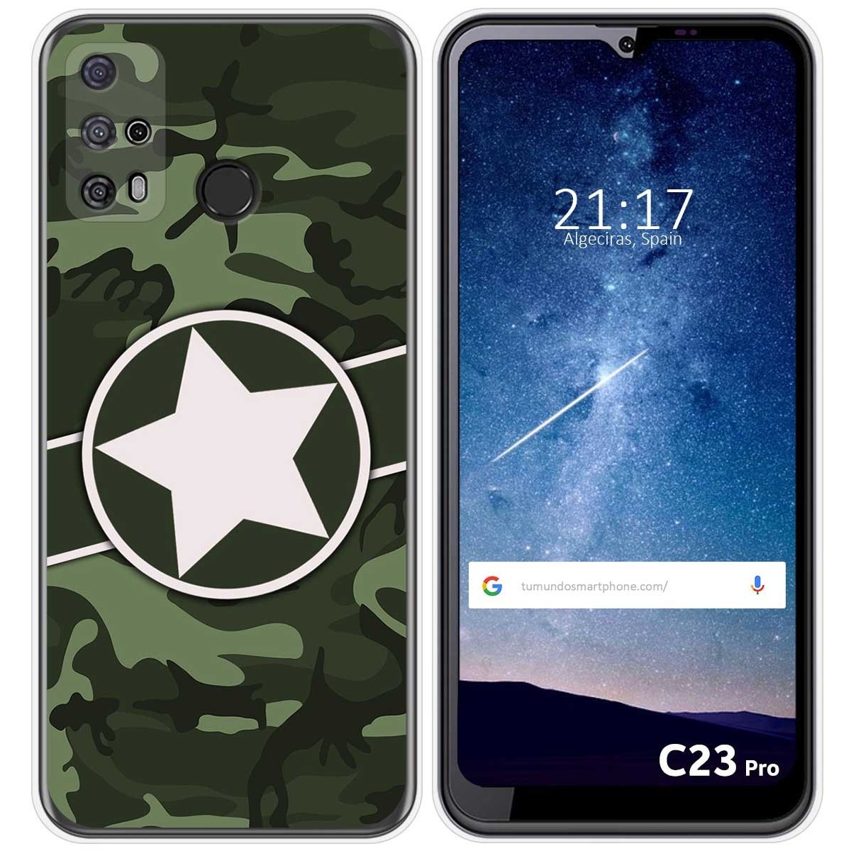 Funda Silicona para Oukitel C23 Pro diseño Camuflaje 01 Dibujos