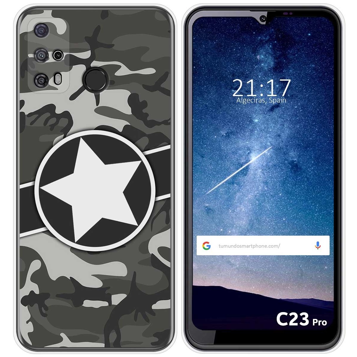 Funda Silicona para Oukitel C23 Pro diseño Camuflaje 02 Dibujos