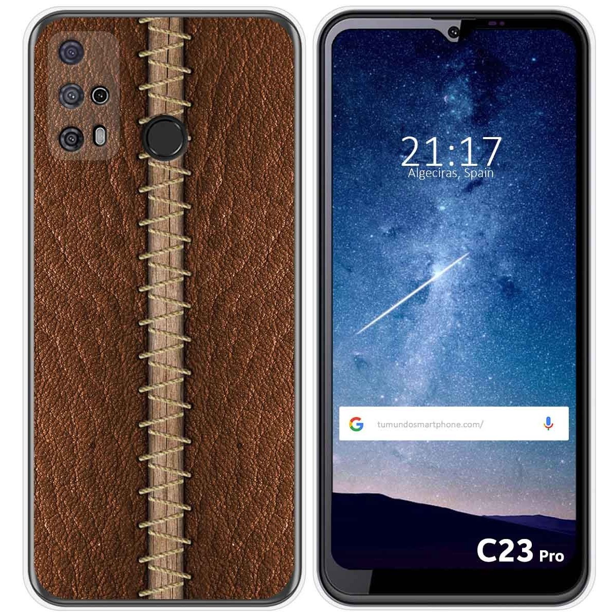 Funda Silicona para Oukitel C23 Pro diseño Cuero 01 Dibujos