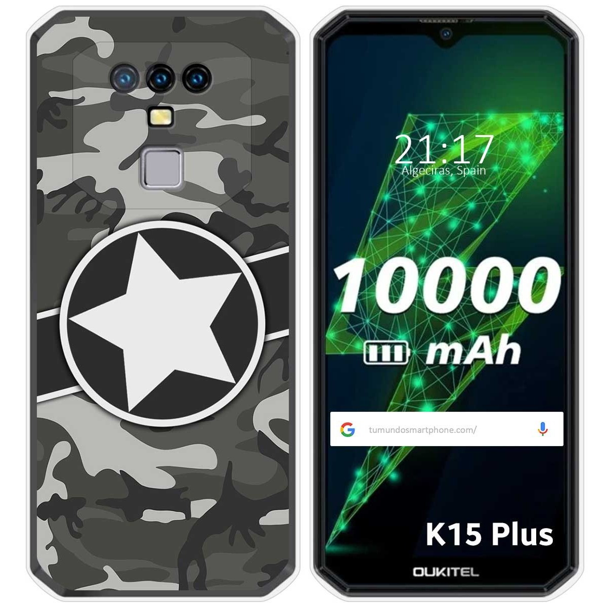 Funda Silicona para Oukitel K15 Plus diseño Camuflaje 02 Dibujos