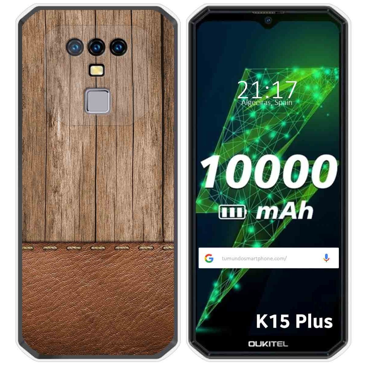 Funda Silicona para Oukitel K15 Plus diseño Madera 09 Dibujos