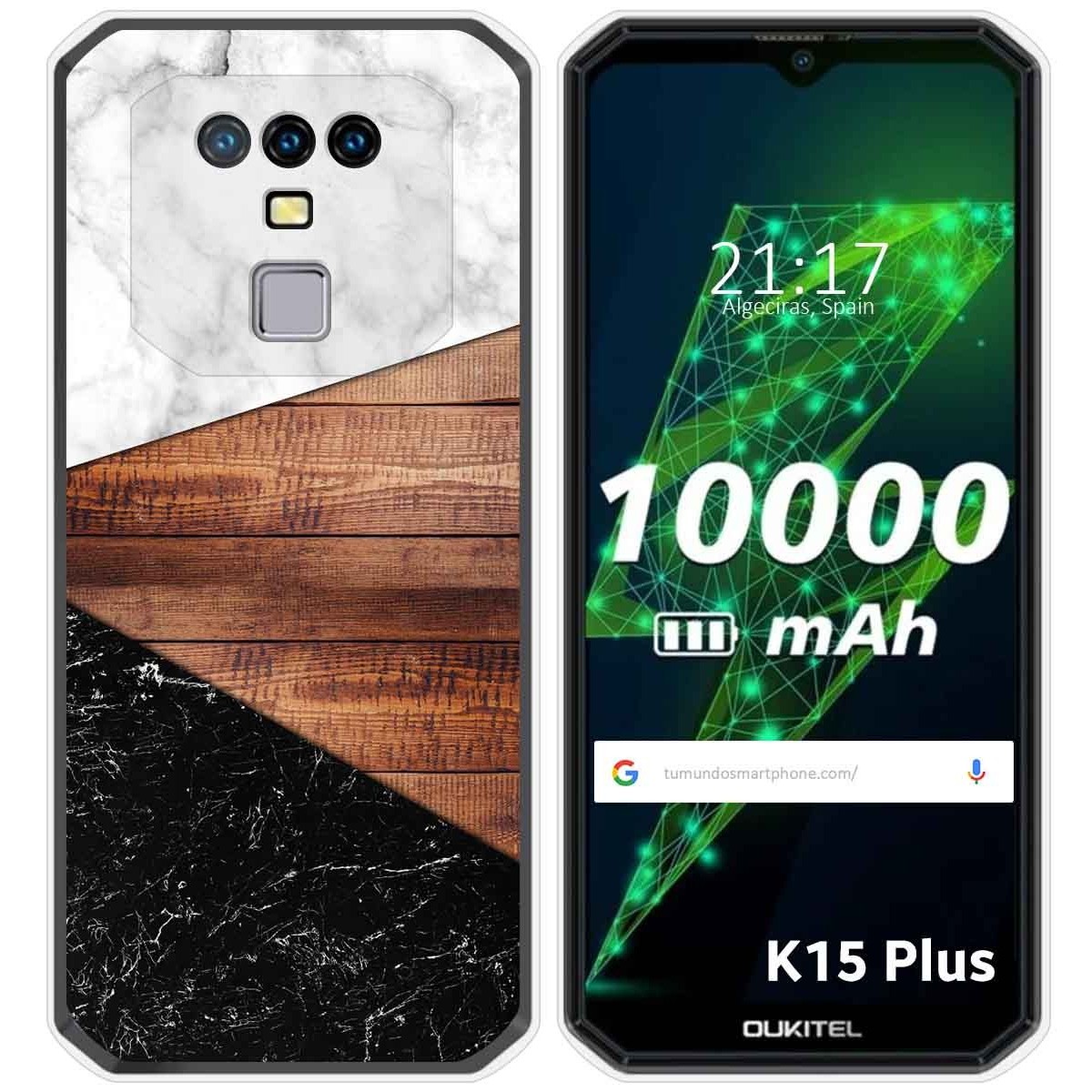 Funda Silicona para Oukitel K15 Plus diseño Mármol 11 Dibujos