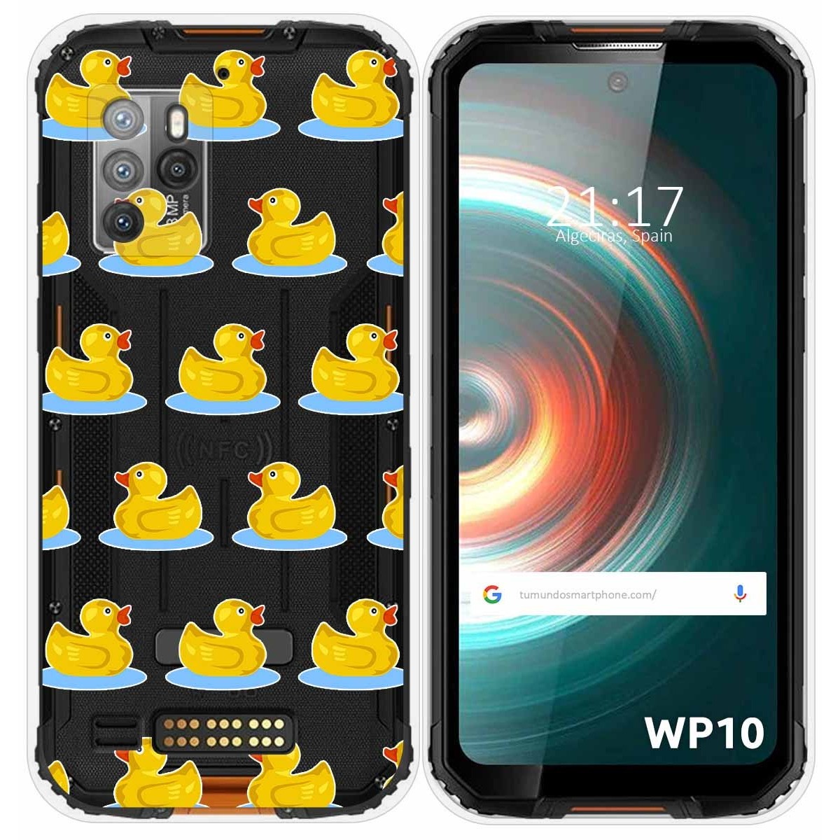 Funda Silicona Transparente para Oukitel WP10 diseño Pato Dibujos