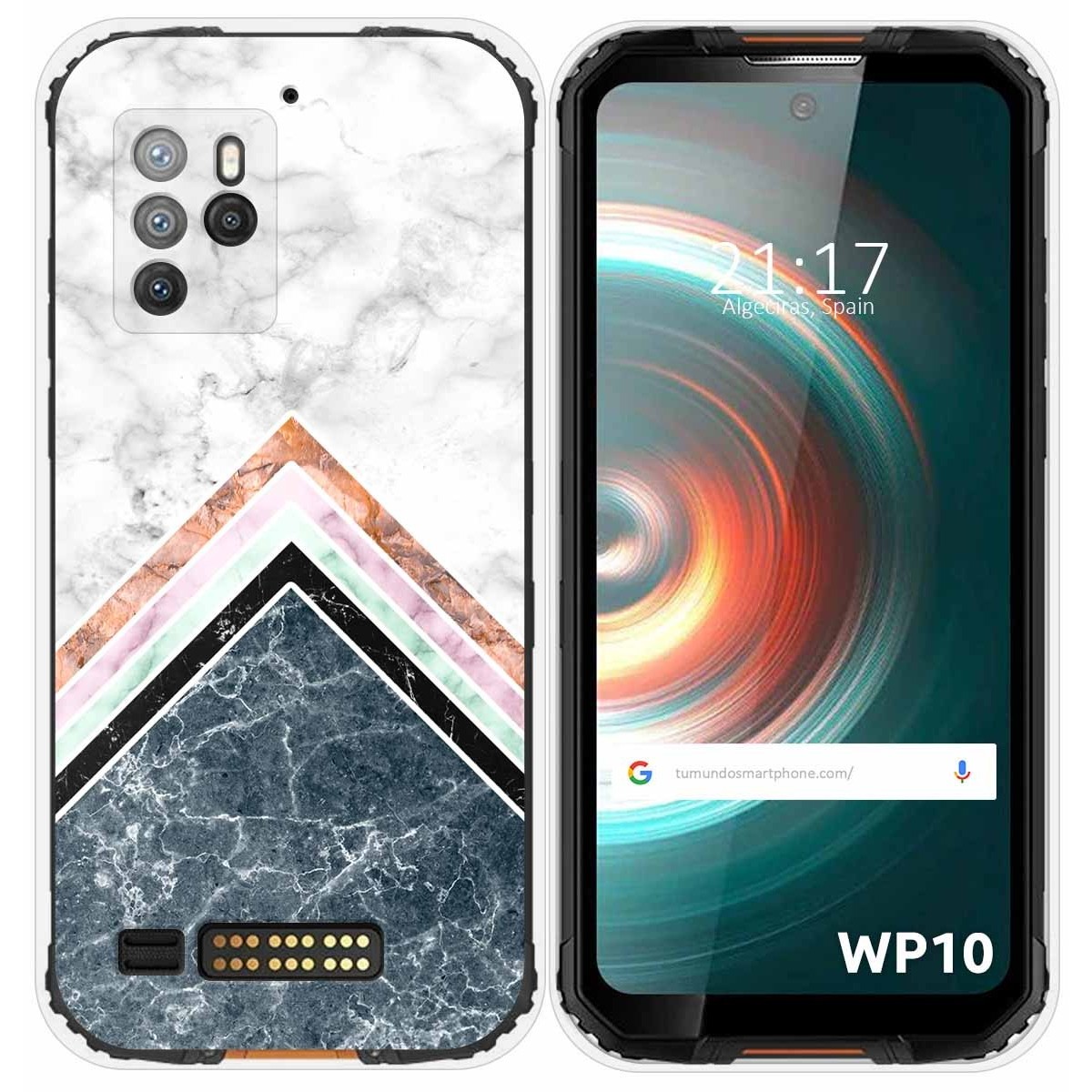 Funda Silicona para Oukitel WP10 diseño Mármol 05 Dibujos