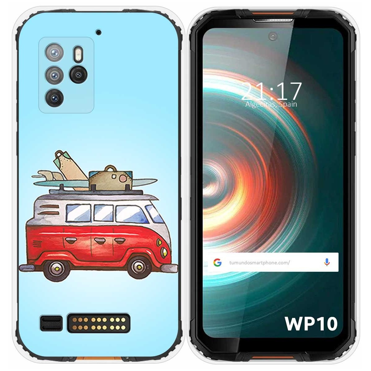 Funda Silicona para Oukitel WP10 diseño Furgoneta Dibujos