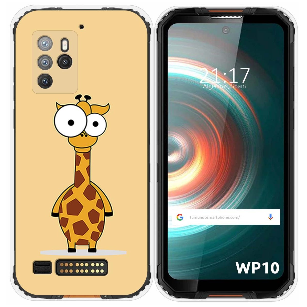 Funda Silicona para Oukitel WP10 diseño Jirafa Dibujos