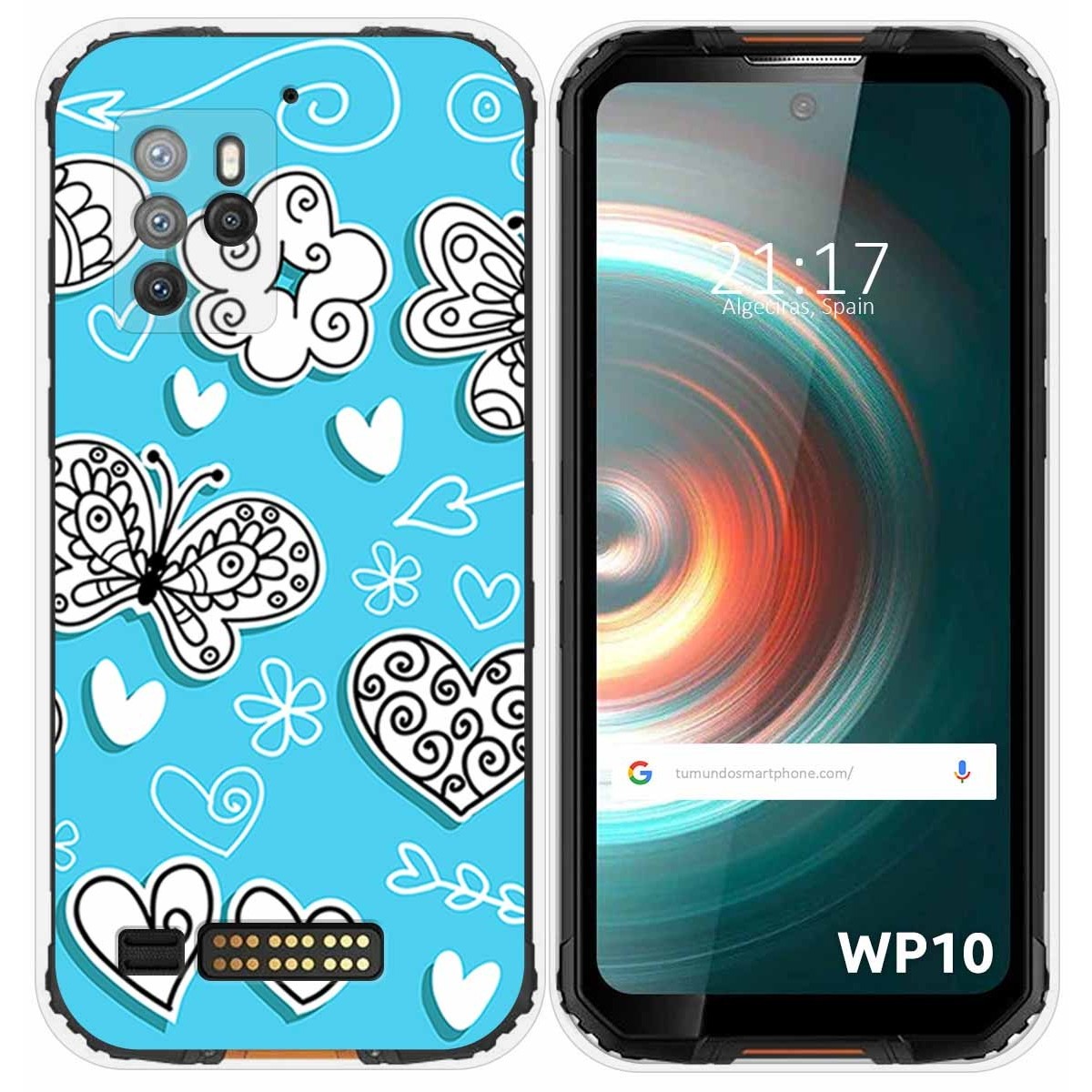 Funda Silicona para Oukitel WP10 diseño Mariposas Dibujos