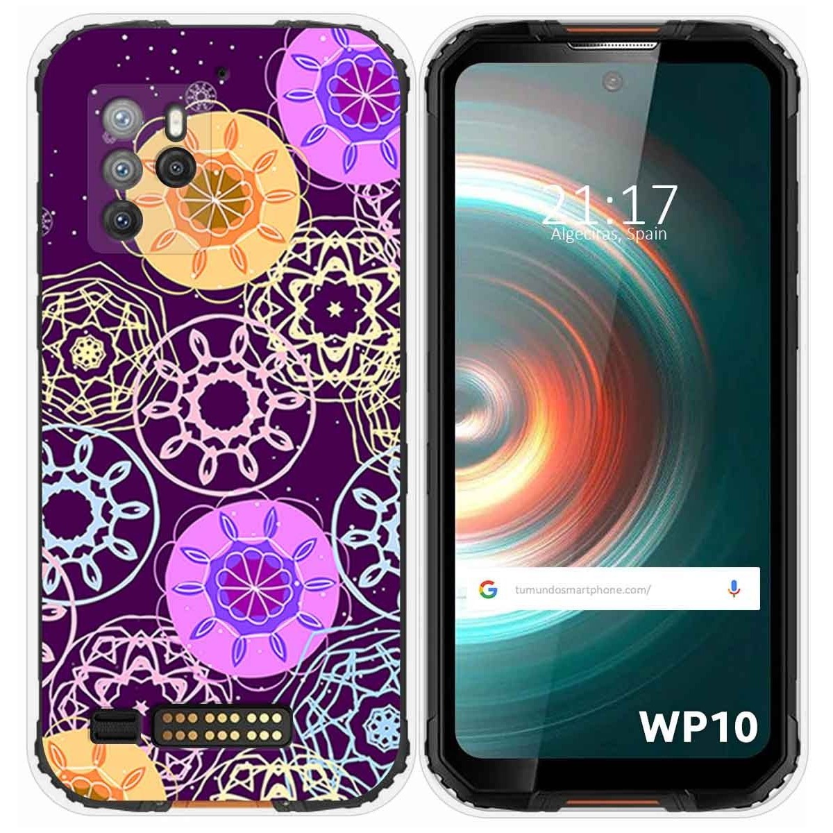 Funda Silicona para Oukitel WP10 diseño Radial Dibujos