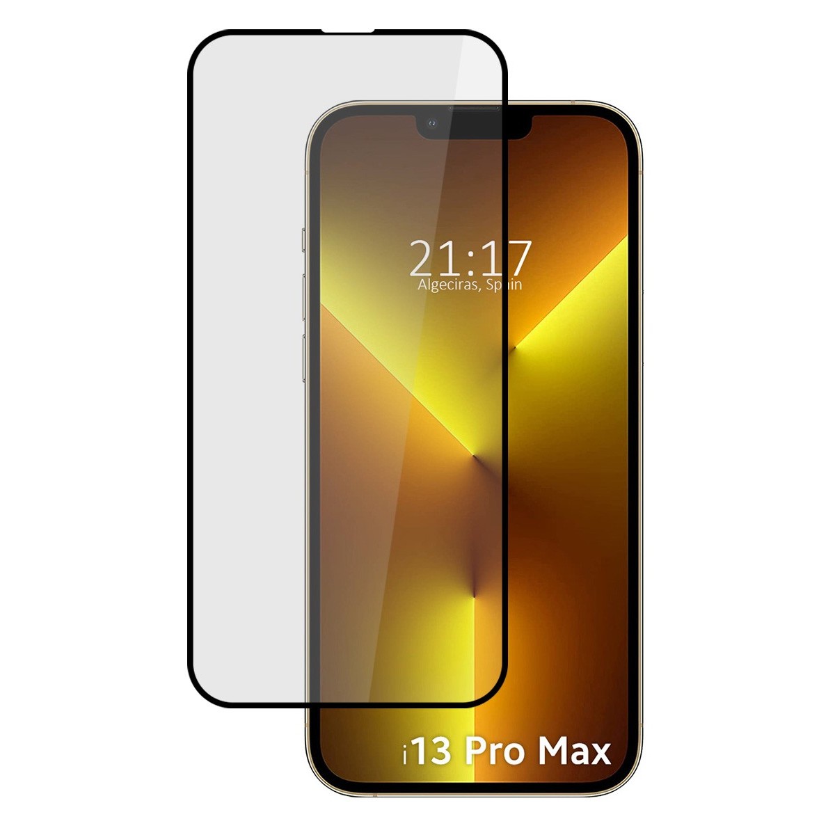 Iphone 13 Pro Max (6.7) Protector Templado 5D Full Glue Negro