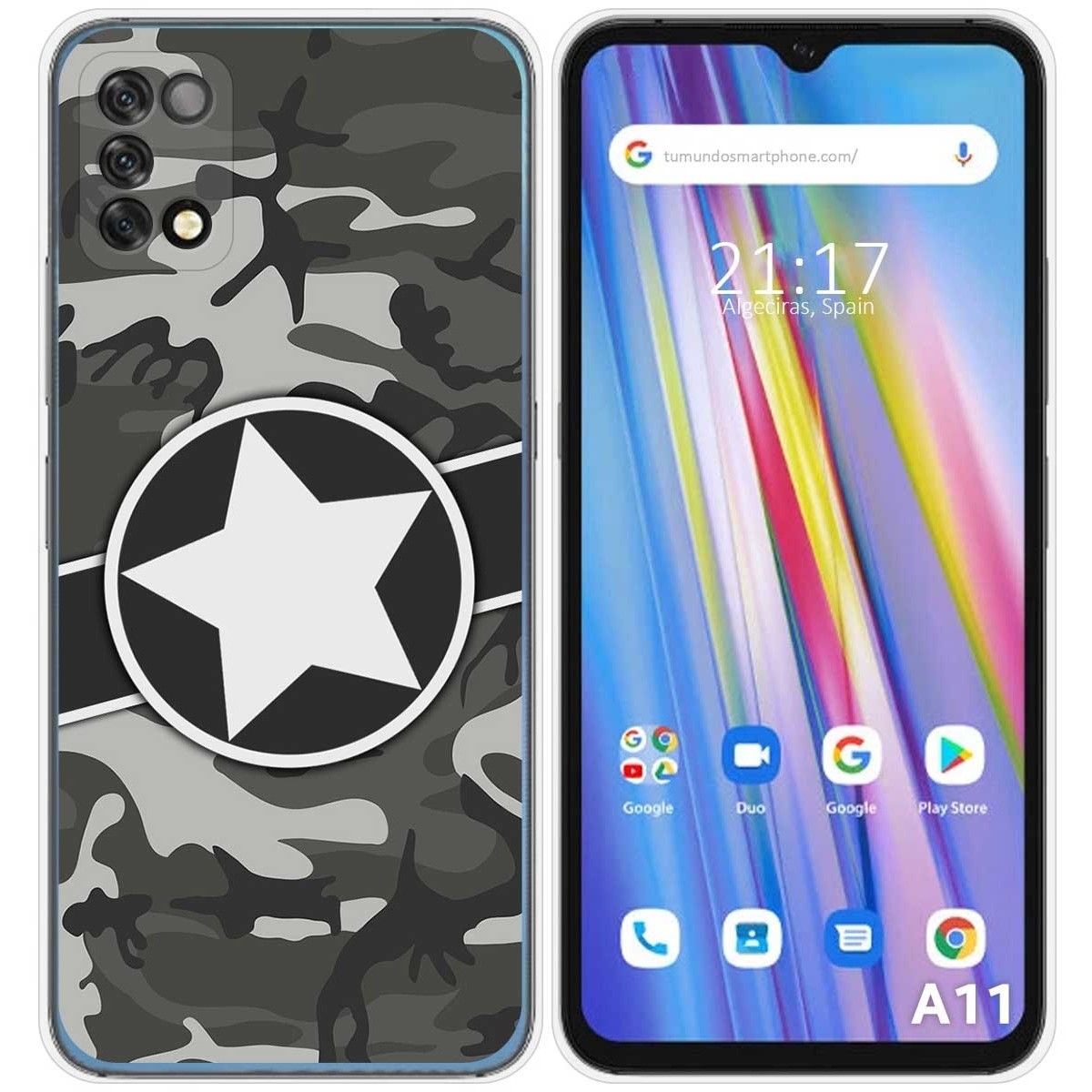 Funda Silicona para Umidigi A11 diseño Camuflaje 02 Dibujos