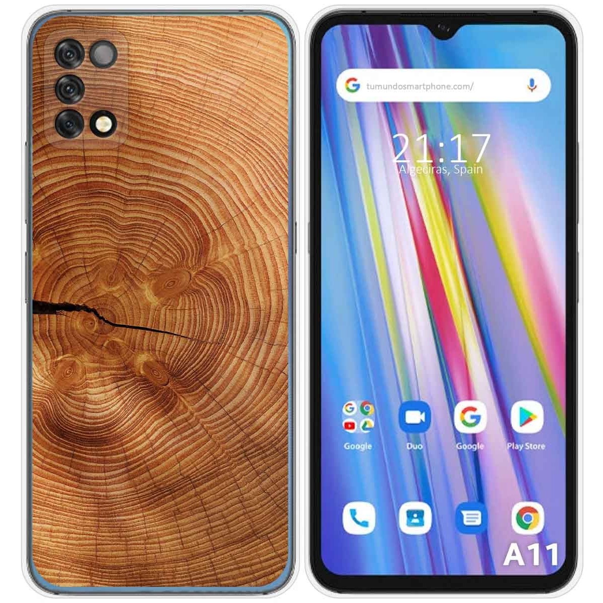 Funda Silicona para Umidigi A11 diseño Madera 04 Dibujos