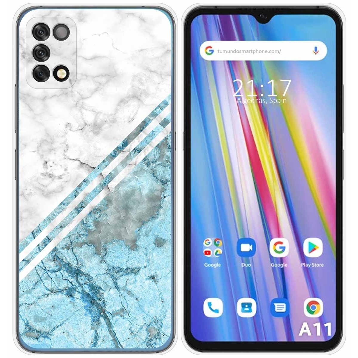 Funda Silicona para Umidigi A11 diseño Mármol 02 Dibujos