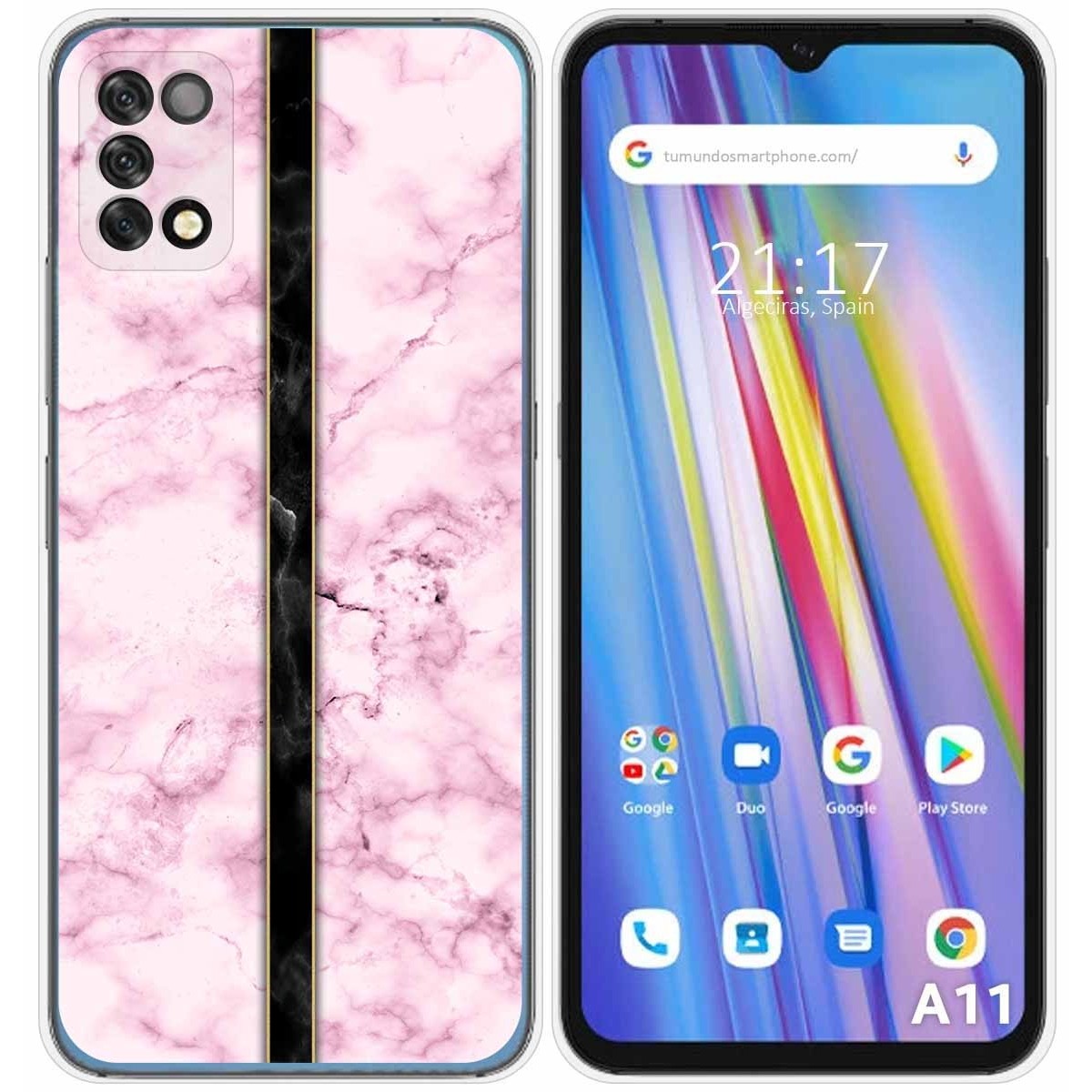 Funda Silicona para Umidigi A11 diseño Mármol 04 Dibujos