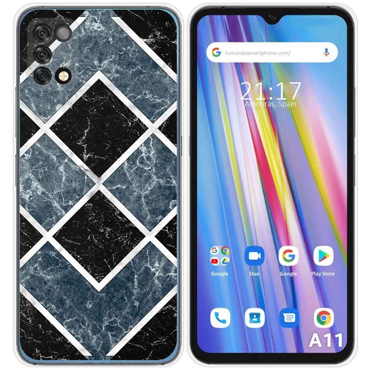 Funda Silicona para Umidigi A11 diseño Mármol 06 Dibujos