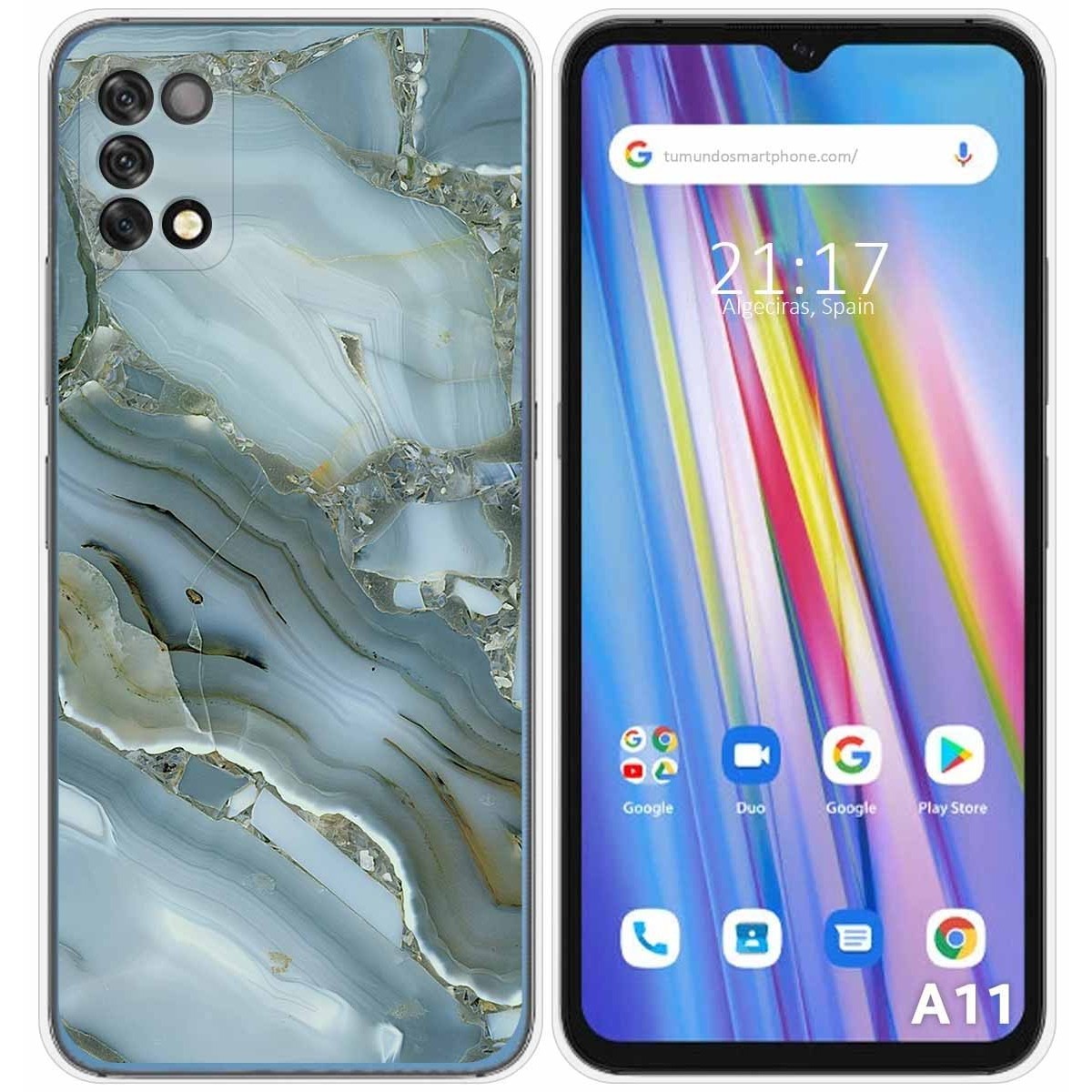 Funda Silicona para Umidigi A11 diseño Mármol 09 Dibujos