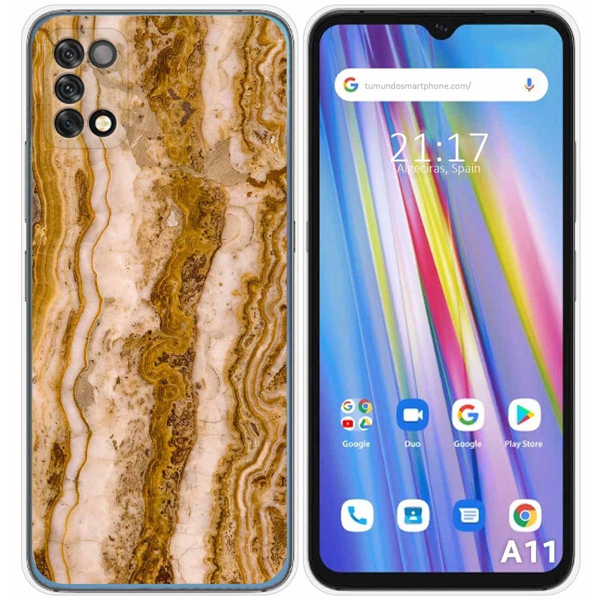 Funda Silicona para Umidigi A11 diseño Mármol 10 Dibujos