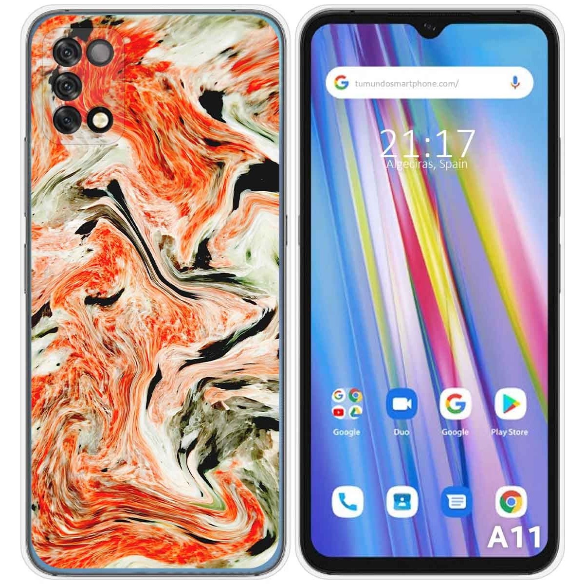 Funda Silicona para Umidigi A11 diseño Mármol 12 Dibujos