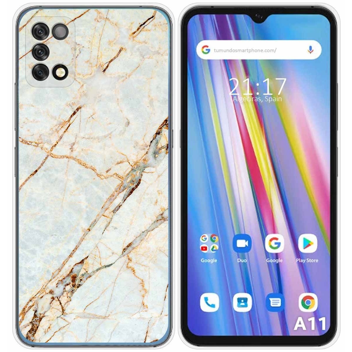 Funda Silicona para Umidigi A11 diseño Mármol 13 Dibujos