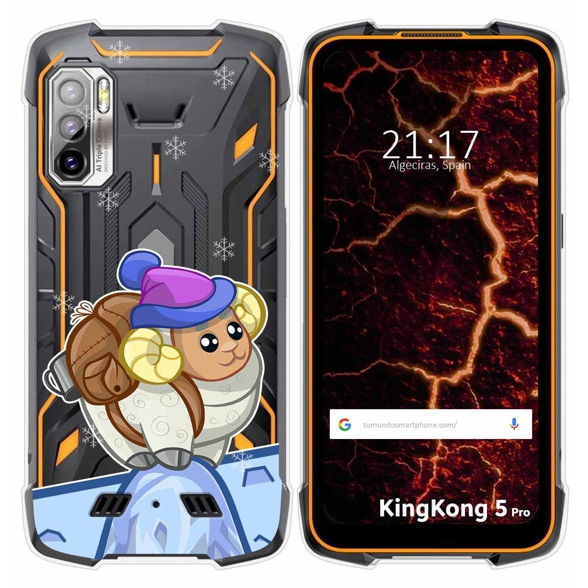 Funda Silicona Transparente para Cubot King Kong 5 Pro diseño Cabra Dibujos