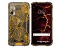 Funda Silicona Transparente para Cubot King Kong 5 Pro diseño Hojas Dibujos