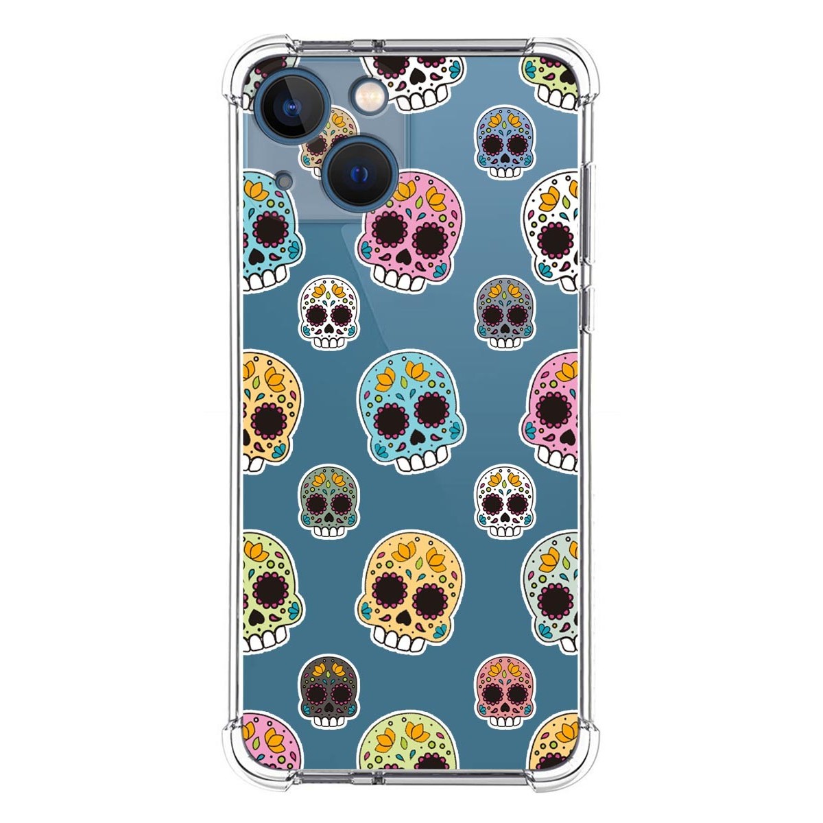 Funda Silicona Antigolpes compatible con Iphone 13 Mini (5.4) diseño Catrina Dibujos