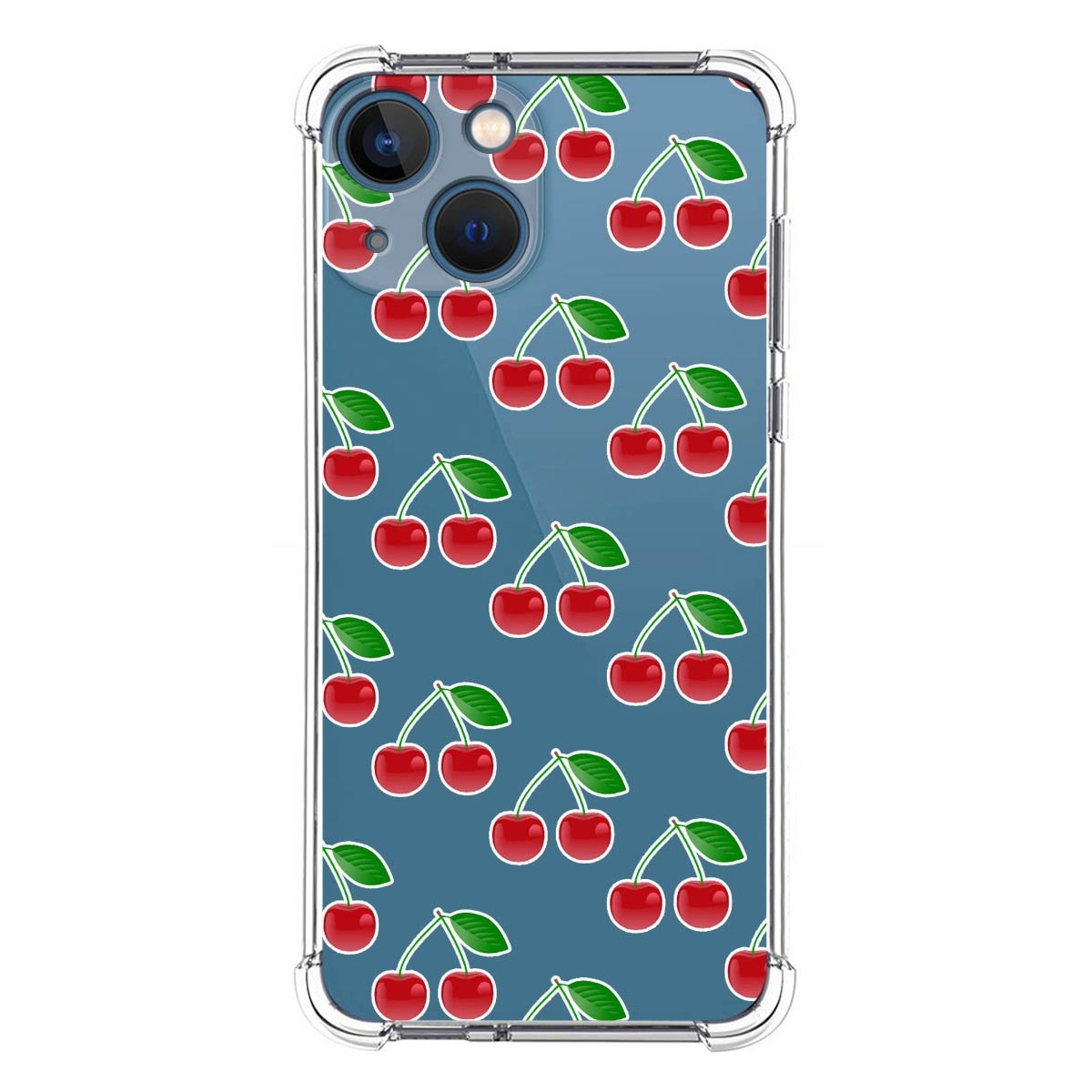 Funda Silicona Antigolpes compatible con Iphone 13 Mini (5.4) diseño Cerezas Dibujos