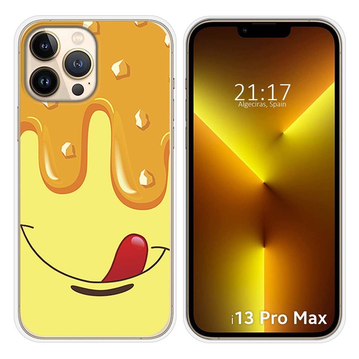 iPhone 13 Pro Max (6.7) Funda Gel Tpu Silicona dibujo Helado