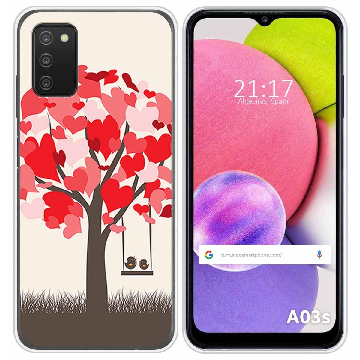 Funda Silicona para Samsung Galaxy A03s diseño Pajaritos Dibujos