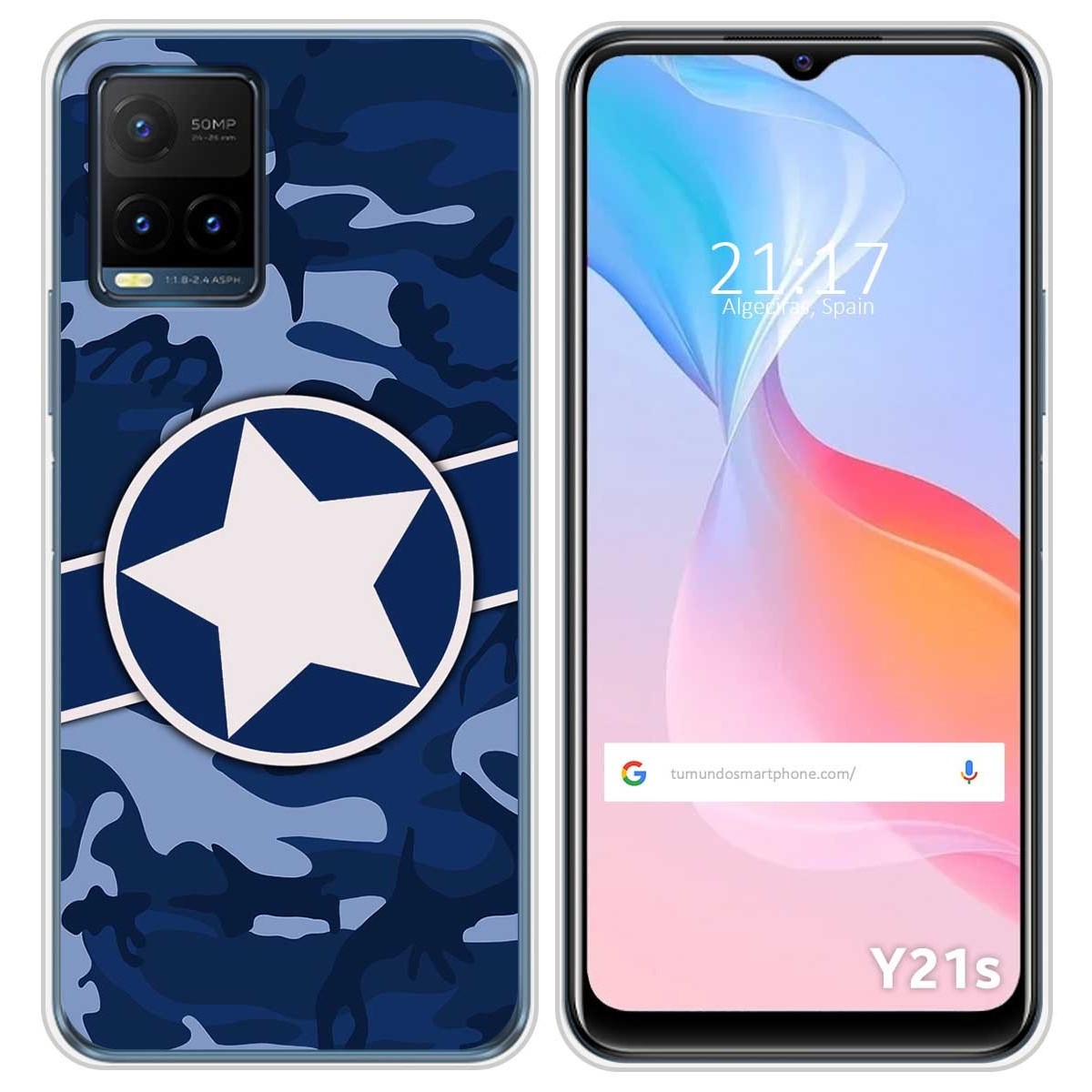 Funda Silicona para Vivo Y21 / Y21s / Y33s diseño Camuflaje 03 Dibujos