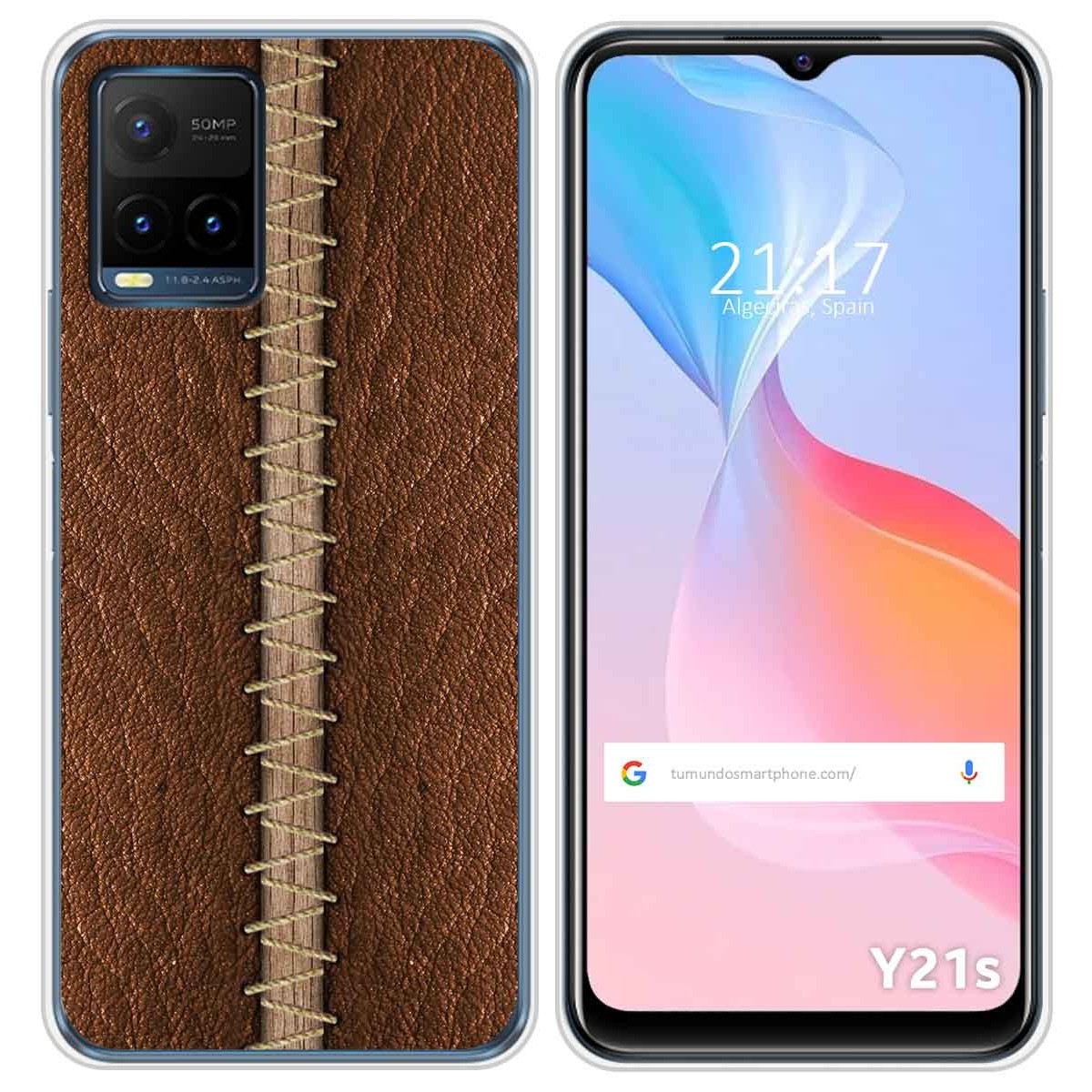 Funda Silicona para Vivo Y21 / Y21s / Y33s diseño Cuero 01 Dibujos