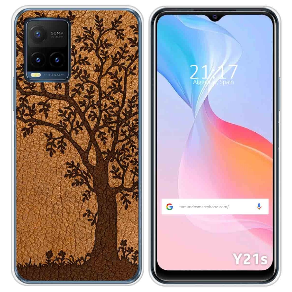 Funda Silicona para Vivo Y21 / Y21s / Y33s diseño Cuero 03 Dibujos