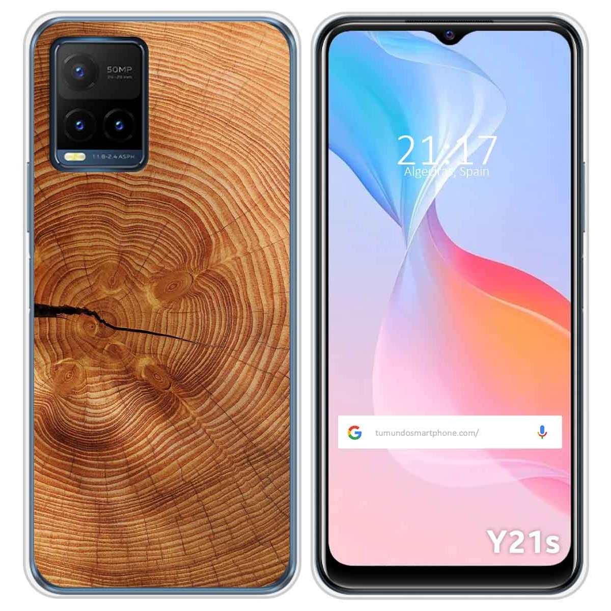 Funda Silicona para Vivo Y21 / Y21s / Y33s diseño Madera 04 Dibujos