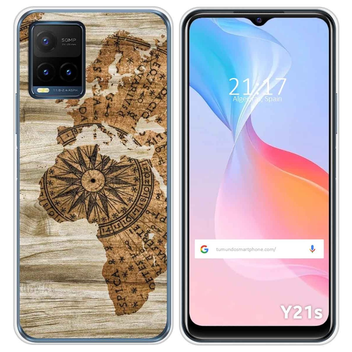 Funda Silicona para Vivo Y21 / Y21s / Y33s diseño Madera 07 Dibujos