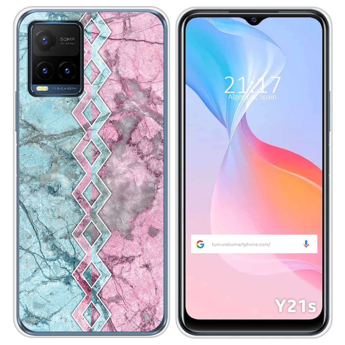 Funda Silicona para Vivo Y21 / Y21s / Y33s diseño Mármol 08 Dibujos