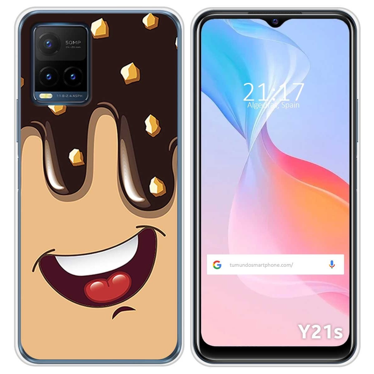 Funda Silicona para Vivo Y21 / Y21s / Y33s diseño Helado Chocolate Dibujos