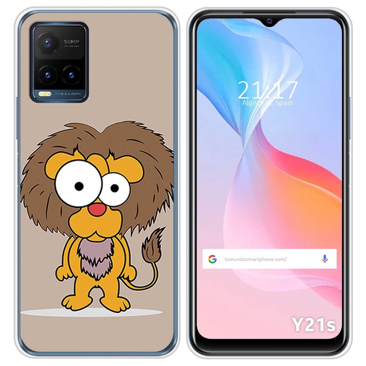 Funda Silicona para Vivo Y21 / Y21s / Y33s diseño Leon Dibujos