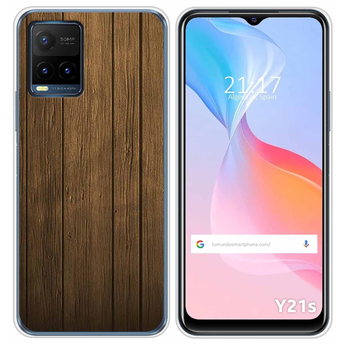 Funda Silicona para Vivo Y21 / Y21s / Y33s diseño Madera Dibujos