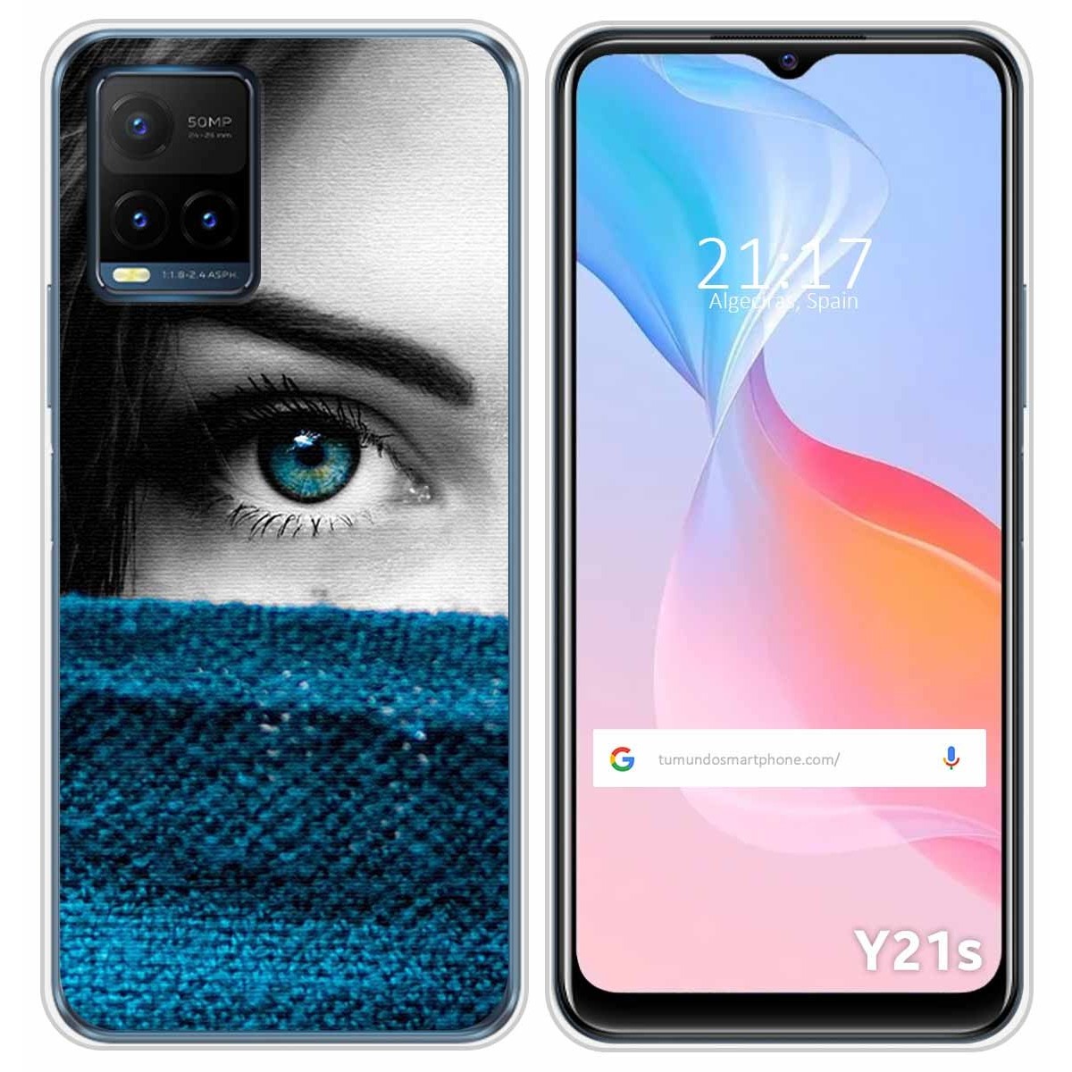 Funda Silicona para Vivo Y21 / Y21s / Y33s diseño Ojo Dibujos