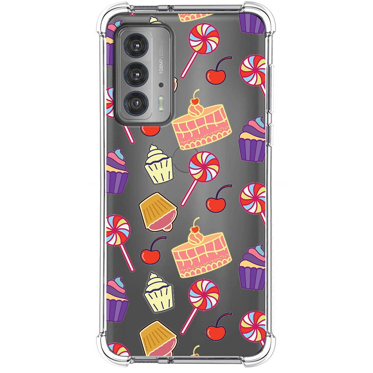 Funda Silicona Antigolpes para Motorola Edge 20 diseño Dulces 01 Dibujos