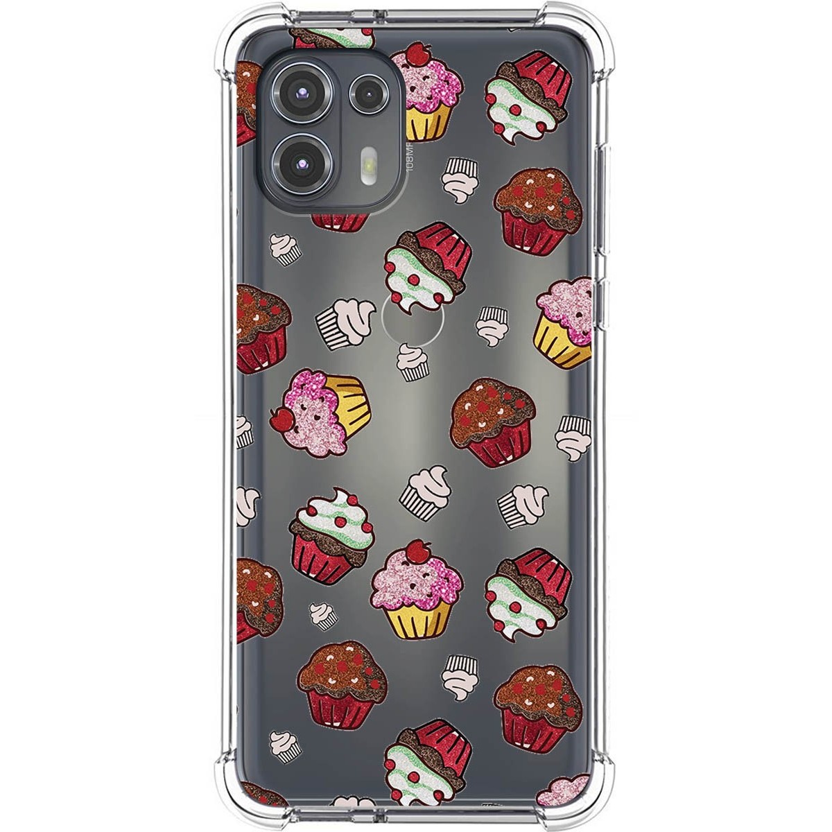 Funda Silicona Antigolpes para Motorola Edge 20 Lite diseño Muffins Dibujos