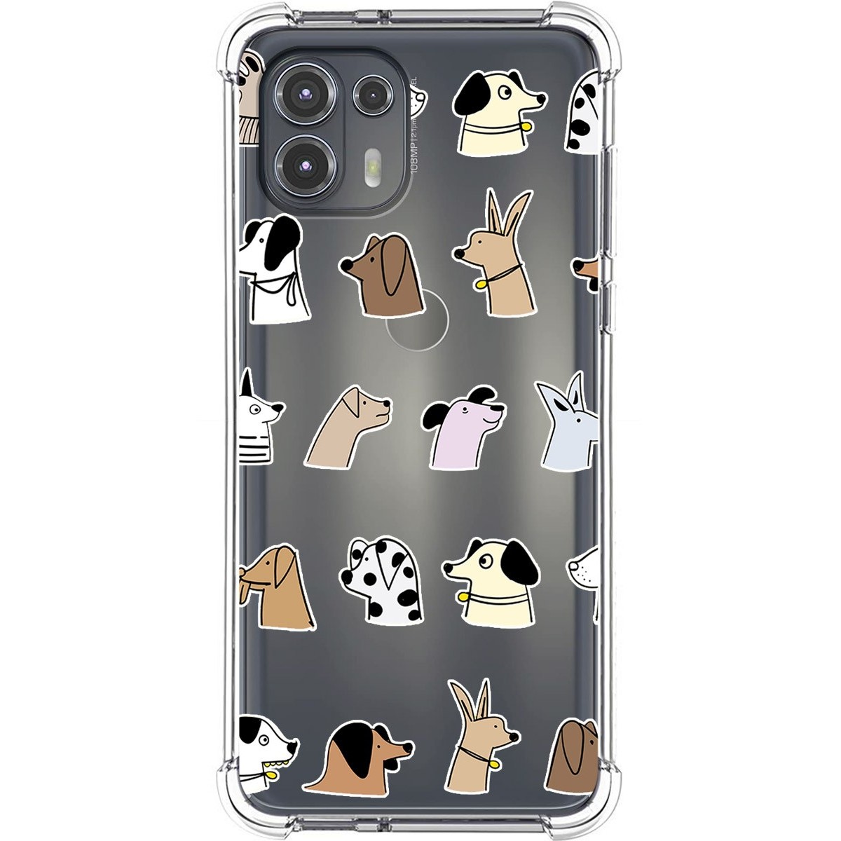 Funda Silicona Antigolpes para Motorola Edge 20 Lite diseño Perros Dibujos